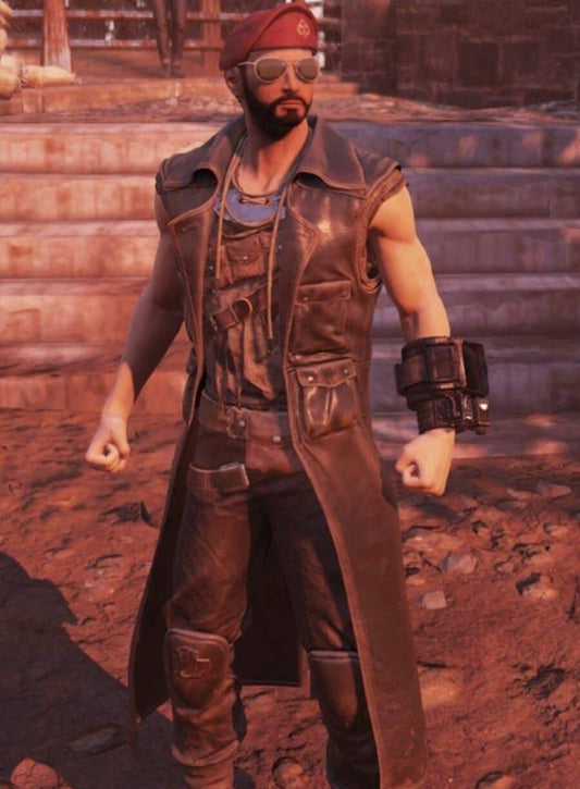 Fallout New Vegas Ulysses duster Leather Trench Coat