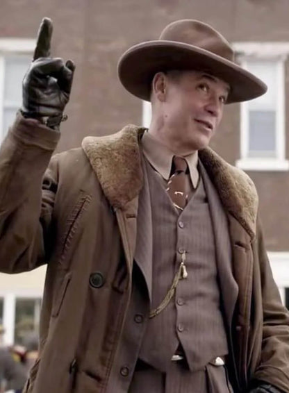 Fargo S04 Dick Wickware Brown Shearling Coat