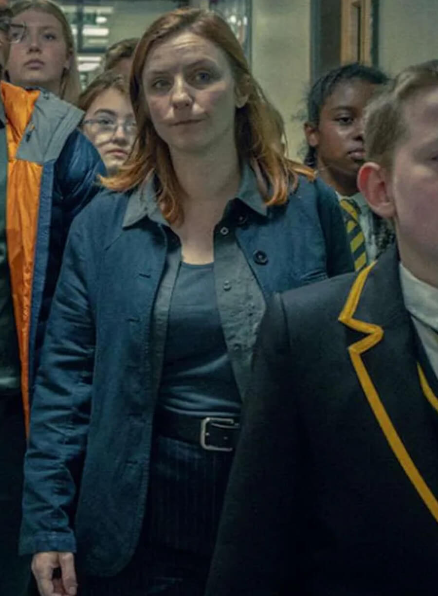 Faye Marsay Adolescence 2025 Blue Cotton Jacket