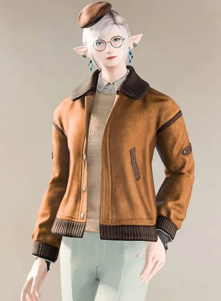 Final Fantasy Brown Varsity Jacket