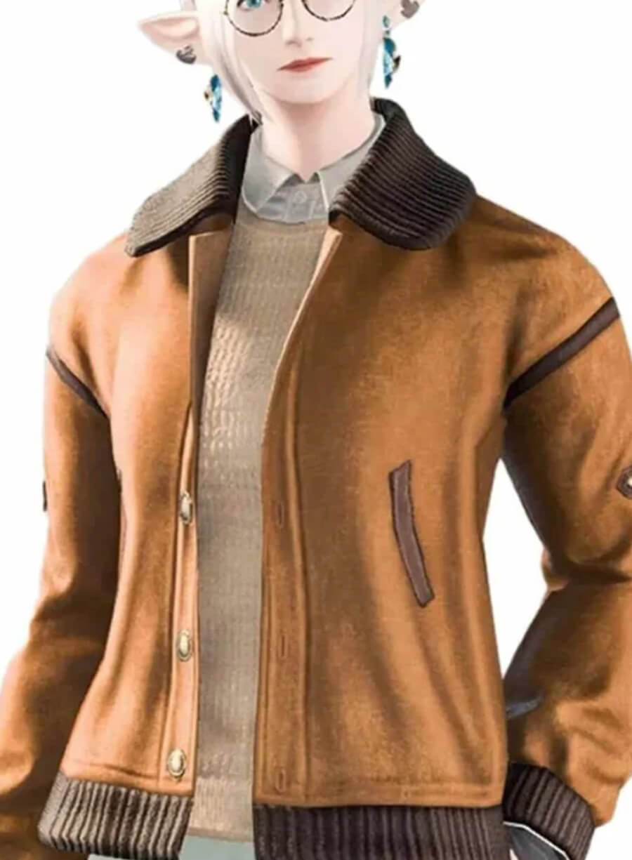Final Fantasy Brown Varsity Jacket