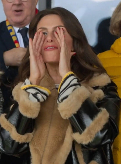 Flo ‘Sassy’ Collins Ted Lasso S03 Shearling Leather Jacket