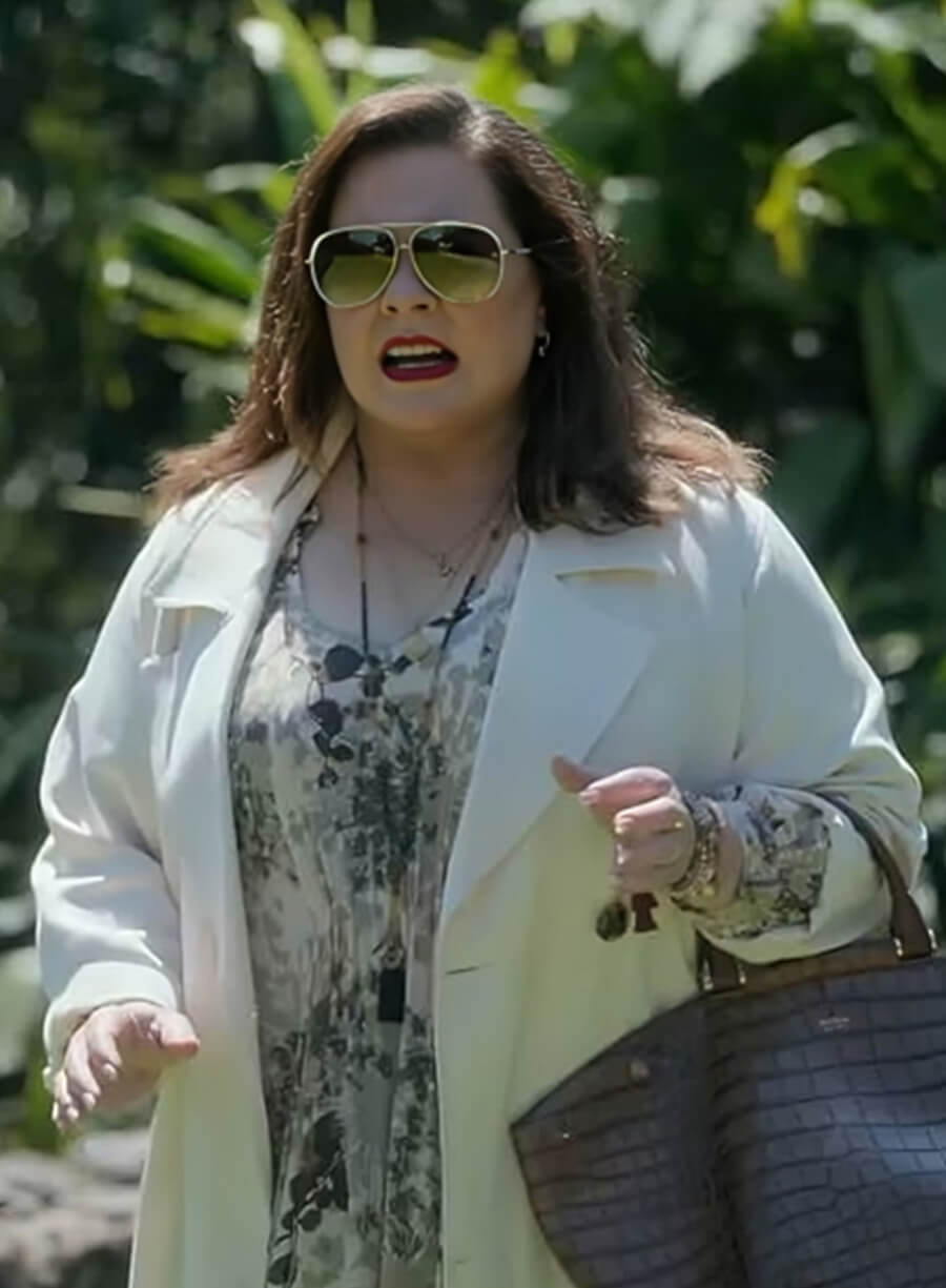 Frances Welty Nine Perfect Strangers White Wool Coat