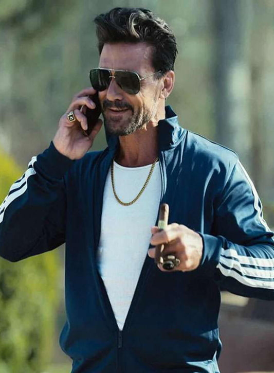 Frank Grillo Tulsa King Blue Track Jacket