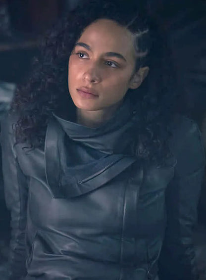 Frankie Nichols Westworld S04 Grey Leather Jacket