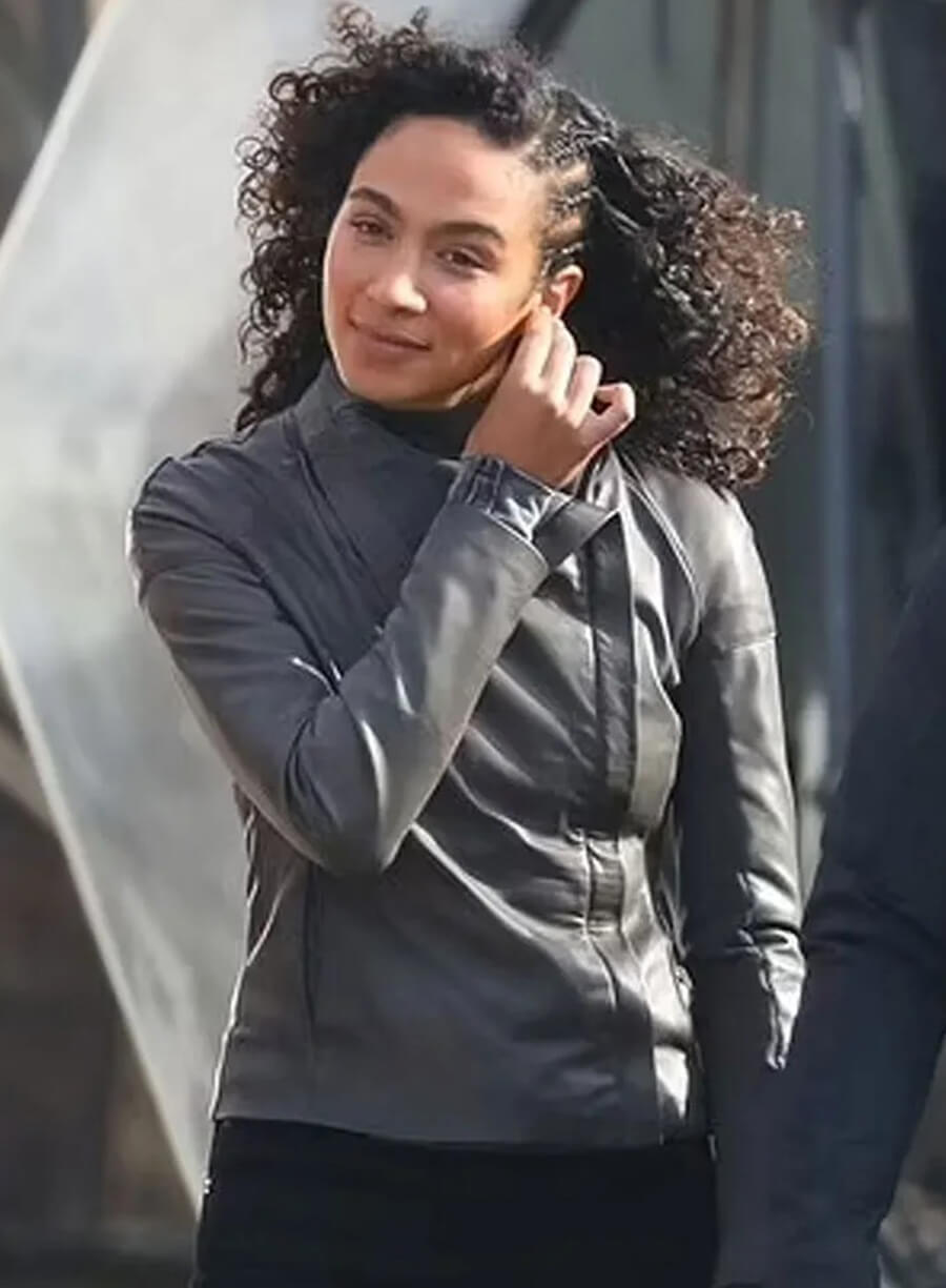 Frankie Nichols Westworld S04 Grey Leather Jacket