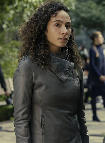 Frankie Nichols Westworld S04 Grey Leather Jacket