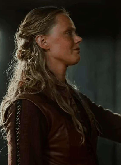 Frida Gustavsson Vikings Valhalla Brown Leather Vest