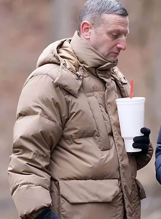 Friendship 2025 Tim Robinson Brown Puffer Jacket