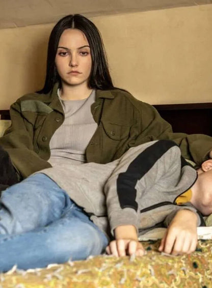 From S04 Hannah Cheramy Green Wool Shirt 