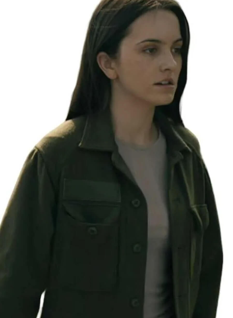 From S04 Hannah Cheramy Green Wool Shirt 