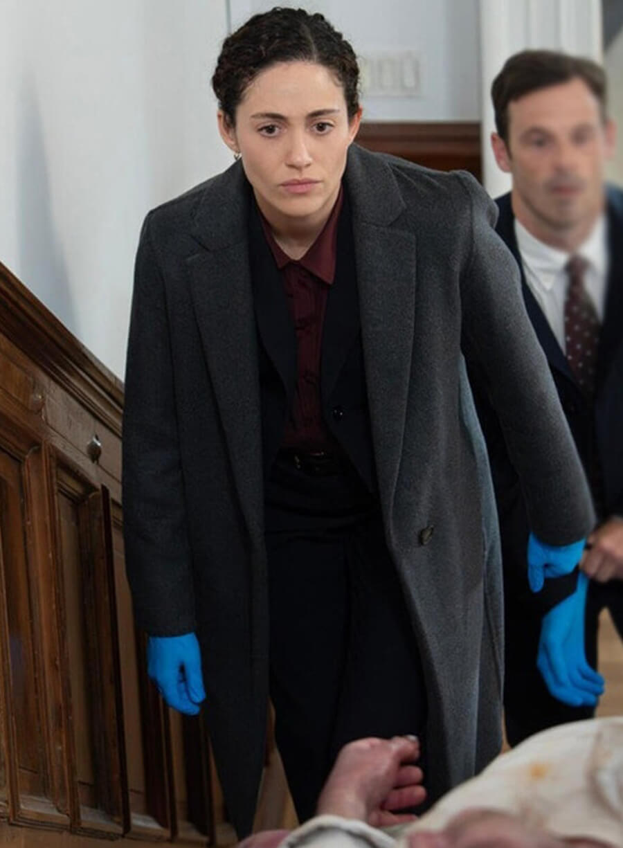 Furious S01 Emmy Rossum Grey Wool Coat