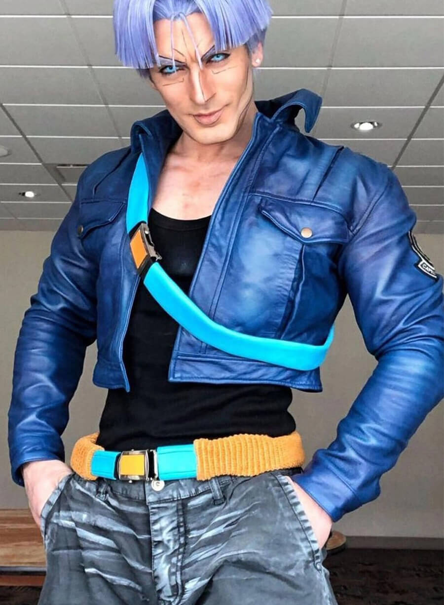 Future Trunks Capsule DB Blue Leather Costume Jacket