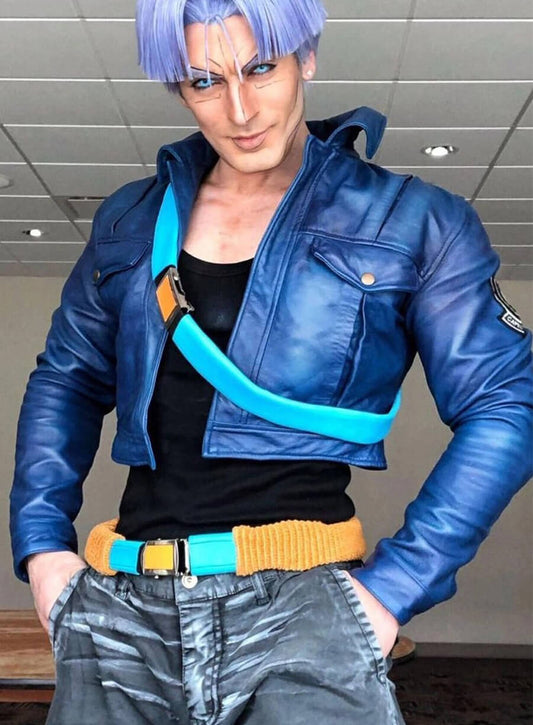 Future Trunks Capsule DB Blue Leather Costume Jacket