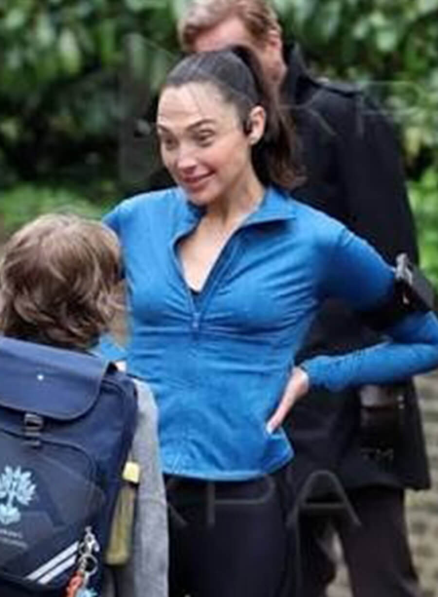 Gal Gadot The Runner 2026 Blue Track Jacket