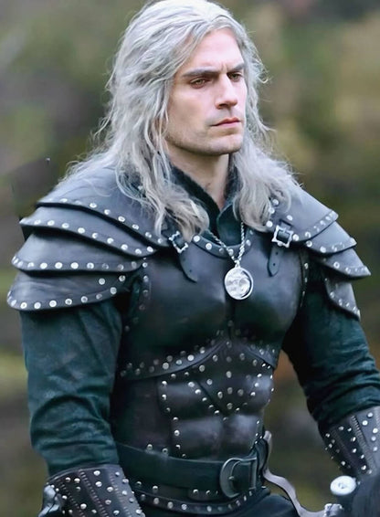 Geralt of Rivia The Witcher 3 Black Leather Jacket