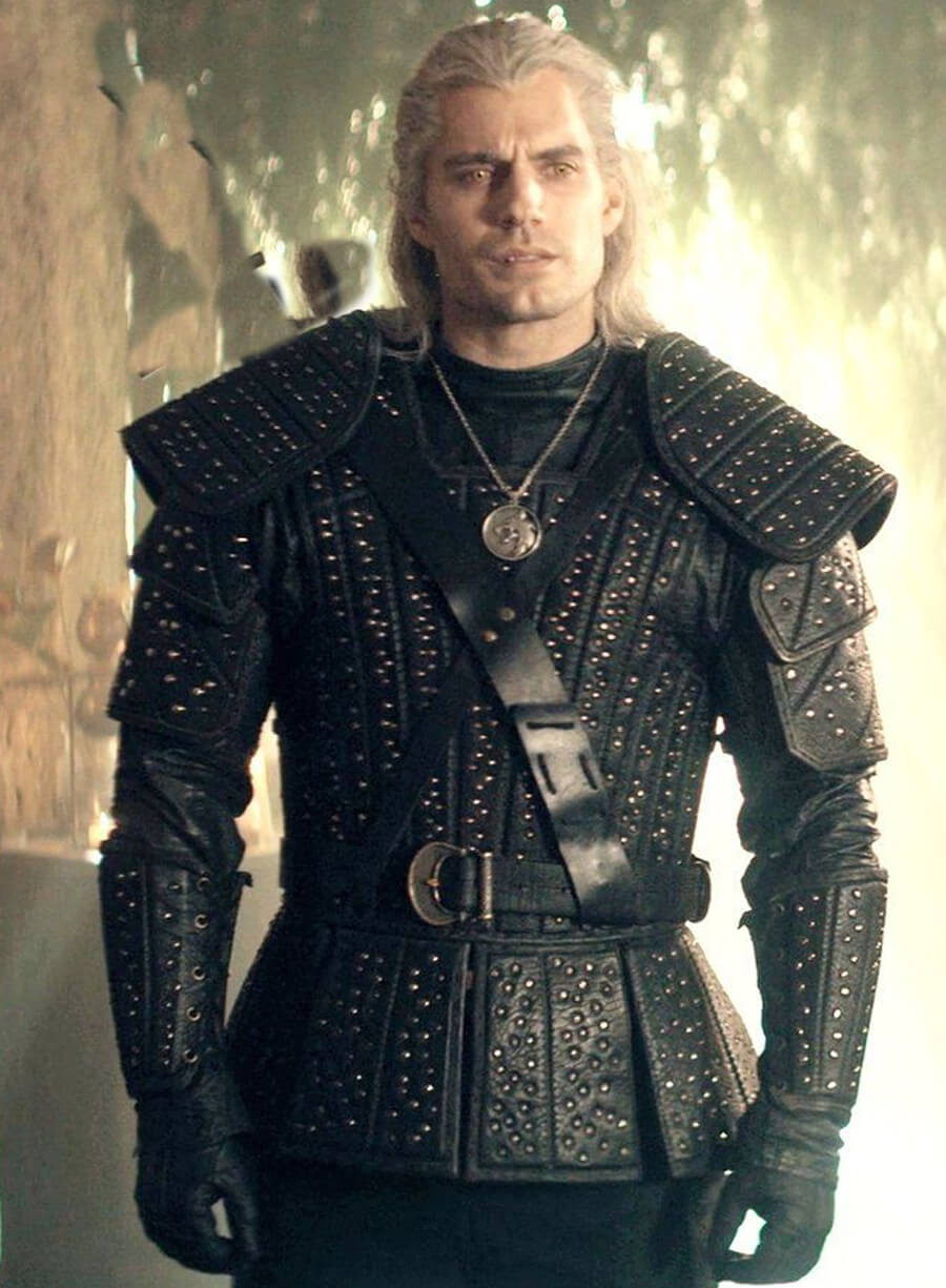 Geralt of Rivia The Witcher 3 Black Leather Jacket