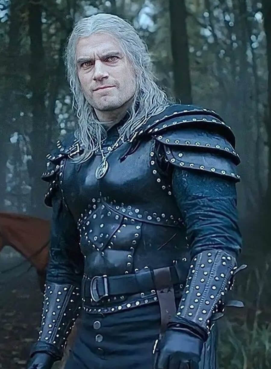 Geralt of Rivia The Witcher 3 Black Leather Jacket