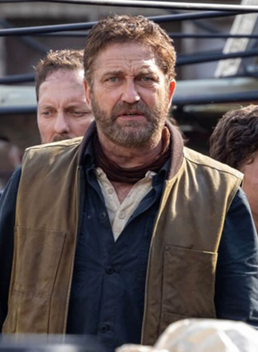 Gerard Butler Greenland 2 Migration Brown Vest