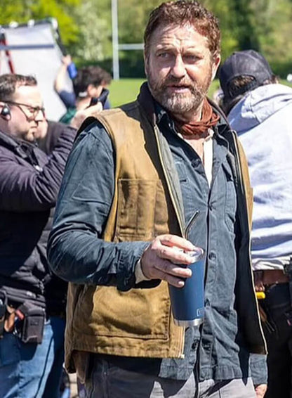 Gerard Butler Greenland 2 Migration Brown Vest