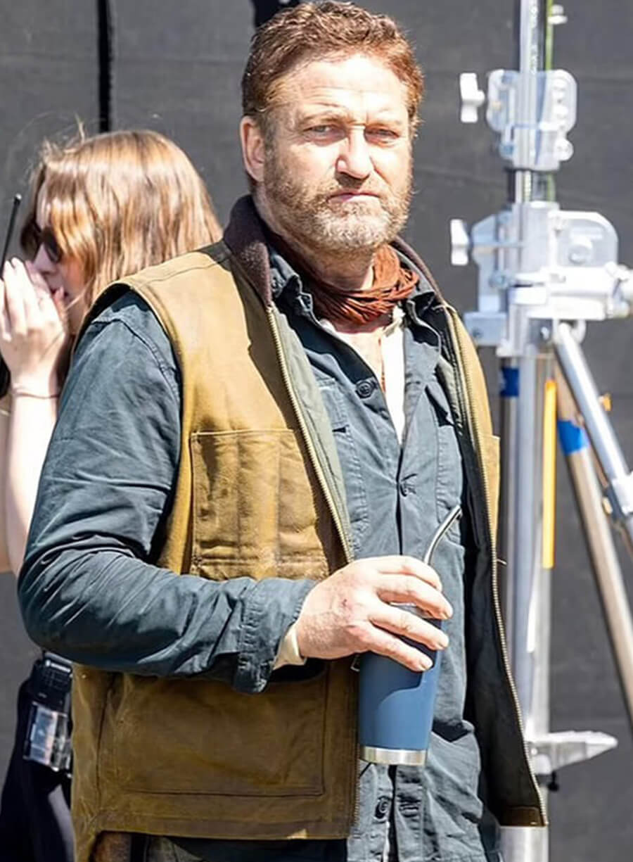Gerard Butler Greenland 2 Migration Brown Vest