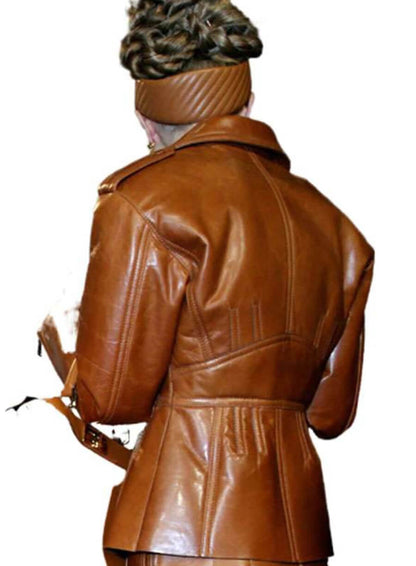 Gigi Hadid Fendi Fashion Show Leather Jacket