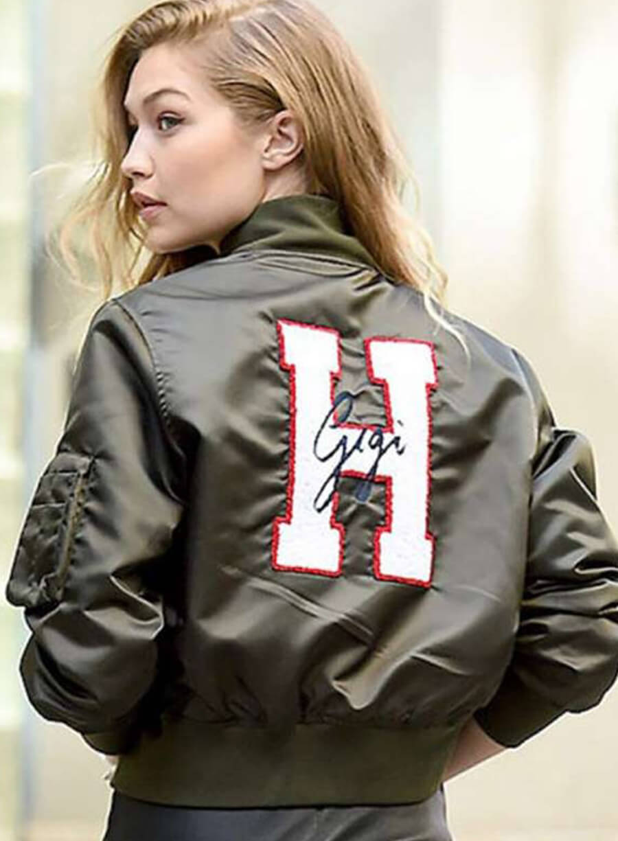 Gigi Hadid Green Bomber Jacket