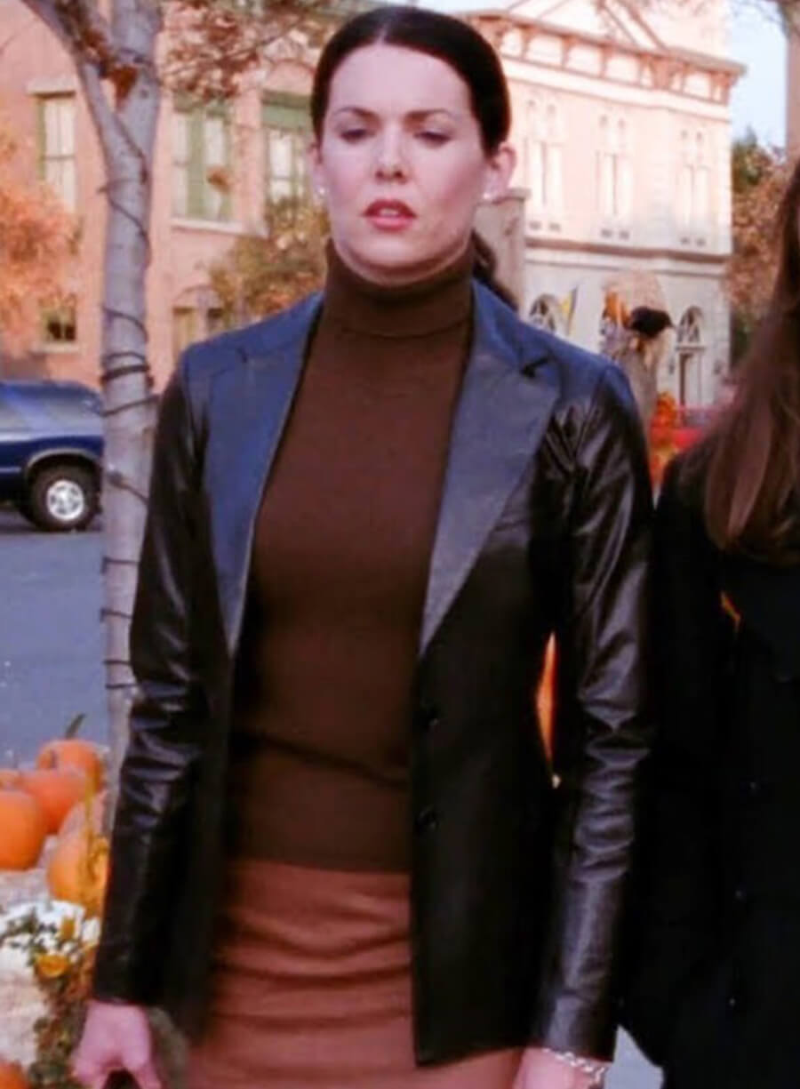 Gilmore Girls Lorelai Gilmore Black Leather Blazer