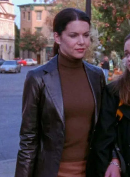 Gilmore Girls Lorelai Gilmore Black Leather Blazer