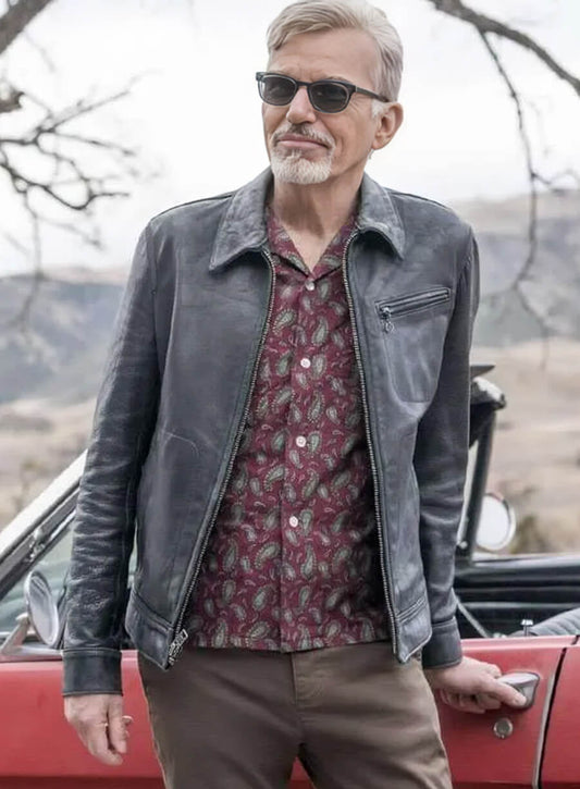 Goliath Billy Bob Thornton Black Leather Jacket