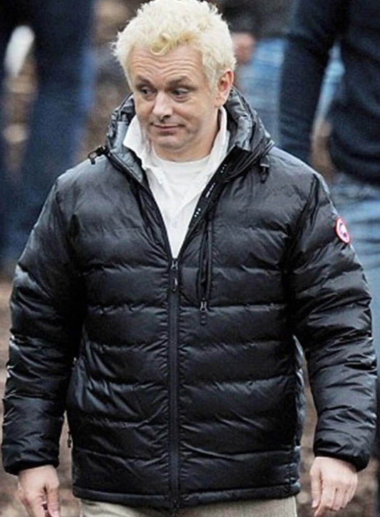 Good Omens Aziraphale Black Puffer Jacket