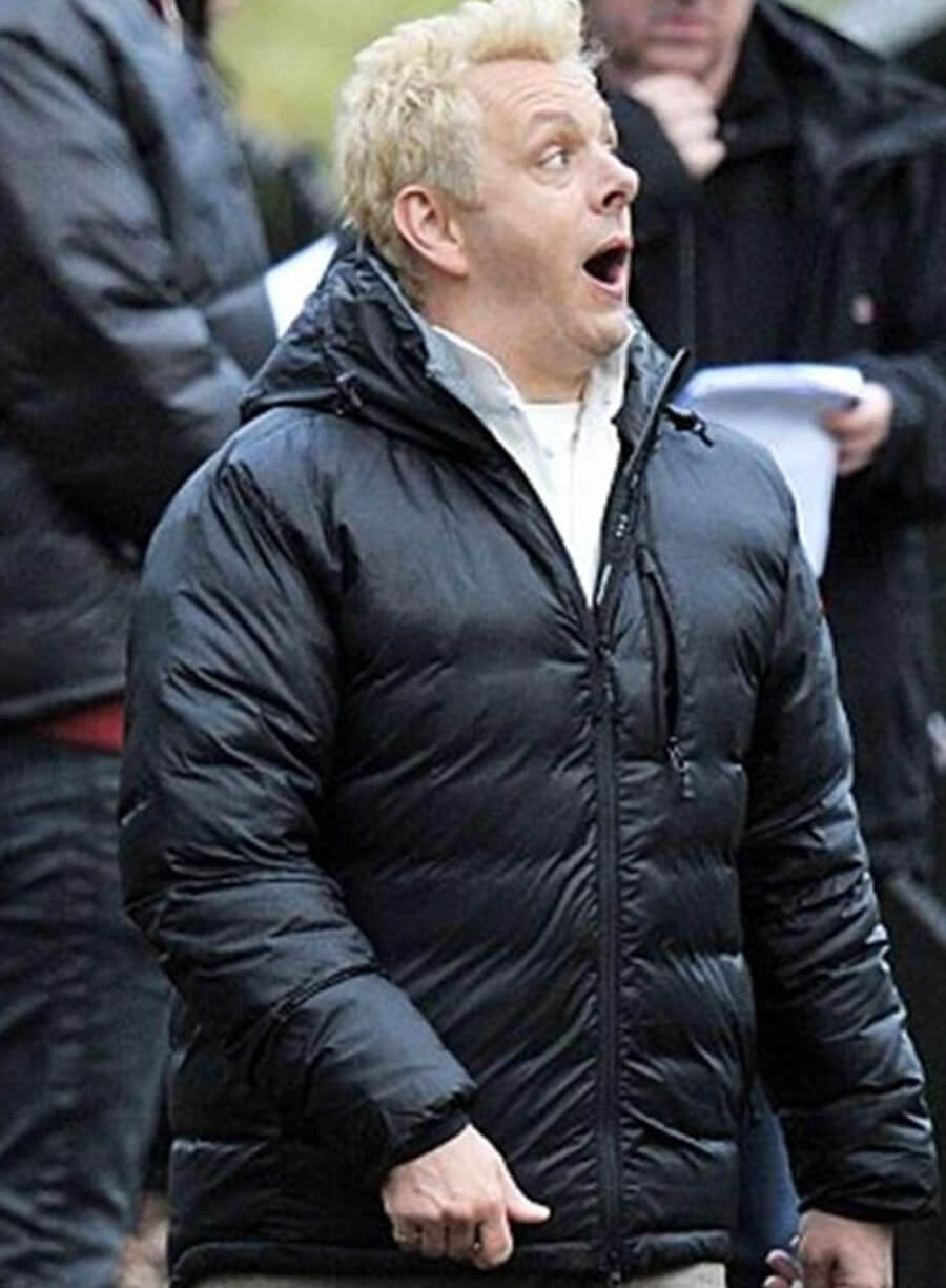 Good Omens Aziraphale Black Puffer Jacket