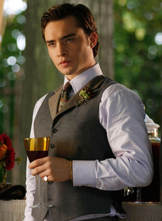 Gossip Girl Chuck Bass Grey Vest