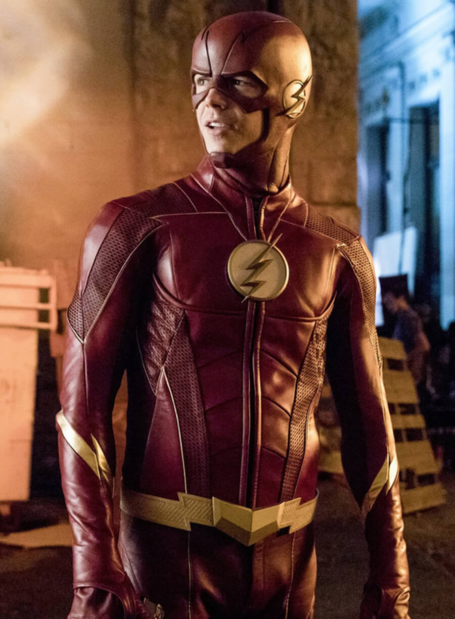 Grant Gustin The Flash Leather Costume Jacket