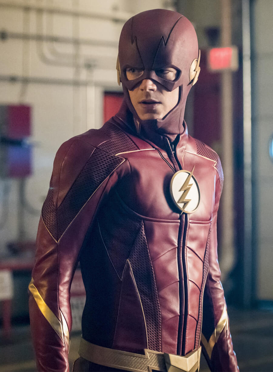 Grant Gustin The Flash Leather Costume Jacket
