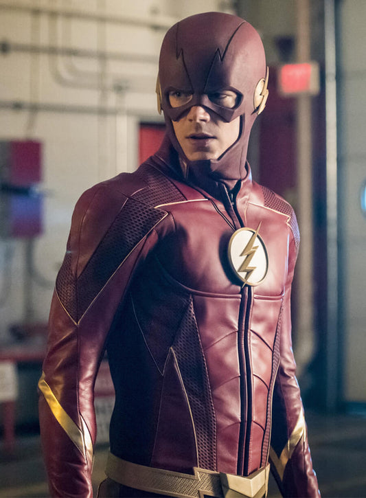 Grant Gustin The Flash Leather Costume Jacket