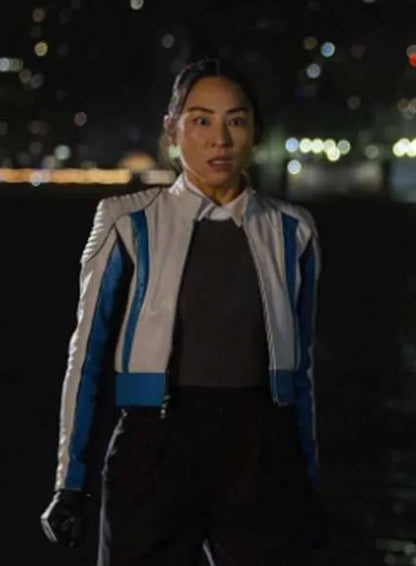Greta Lee Tron Ares Leather Jacket