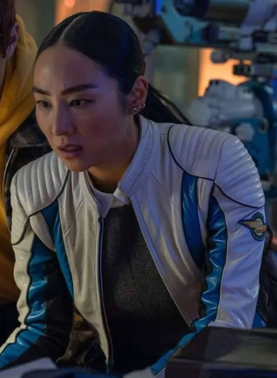 Greta Lee Tron Ares Leather Jacket