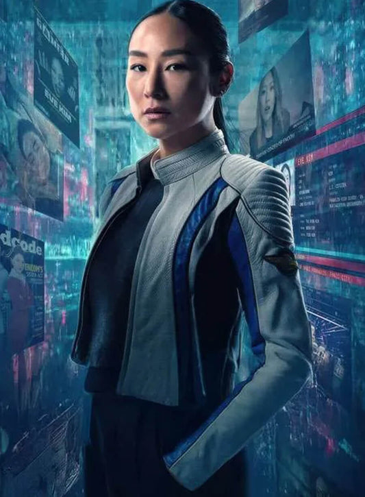 Greta Lee Tron Ares Leather Jacket