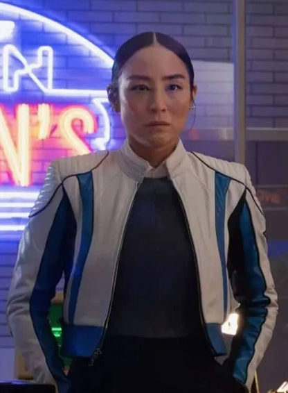 Greta Lee Tron Ares Leather Jacket