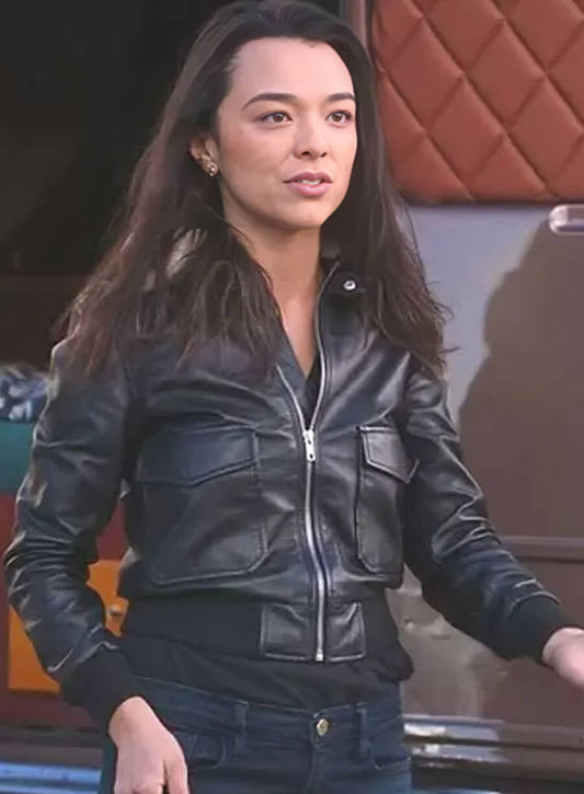 Grey’s Anatomy S21 Mika Yasuda Black Leather Jacket