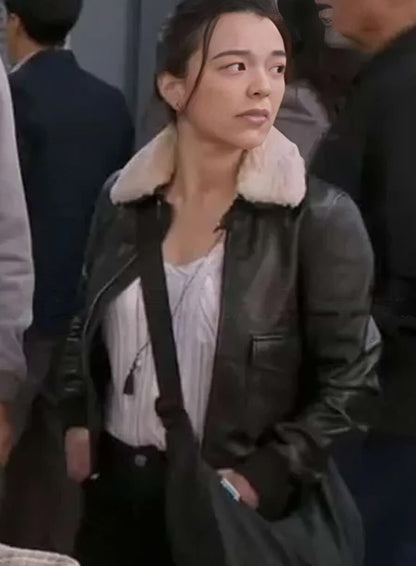 Grey’s Anatomy S21 Mika Yasuda Black Leather Jacket