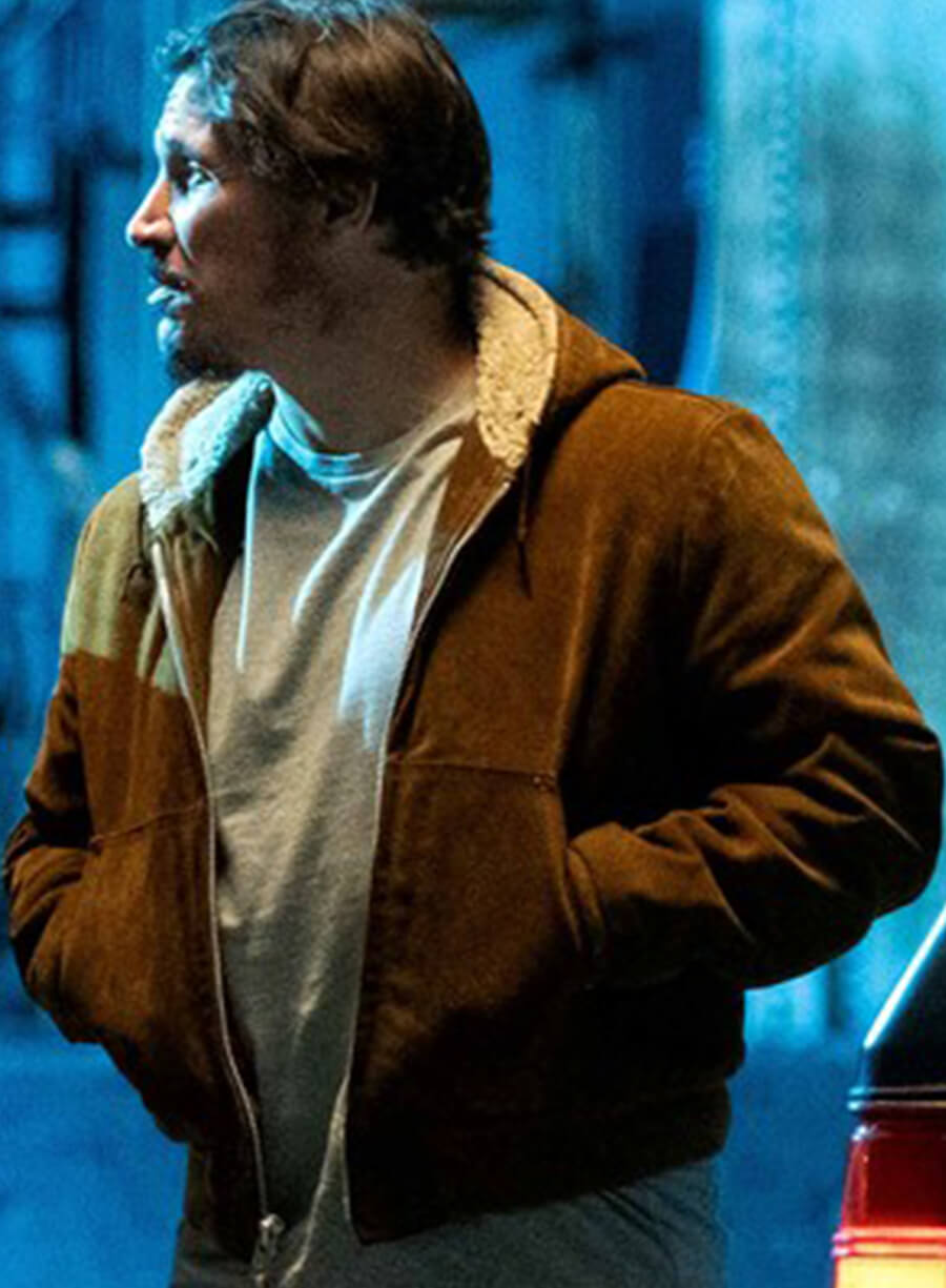 Gustavo Zapata Snowfall Brown Suede Hooded Jacket