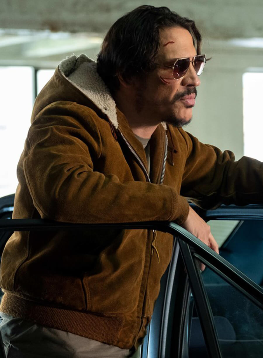Gustavo Zapata Snowfall Brown Suede Hooded Jacket