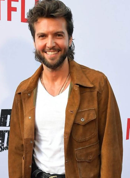 Guy Burnet Landman Brown Suede Leather Jacket