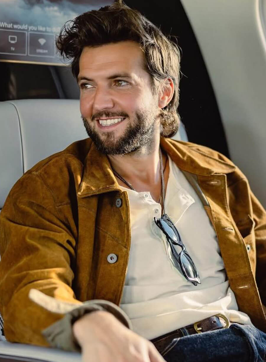 Guy Burnet Landman Brown Suede Leather Jacket