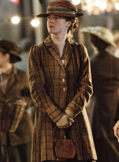 Gwen Dawson Downton Abbey Plaid Coat
