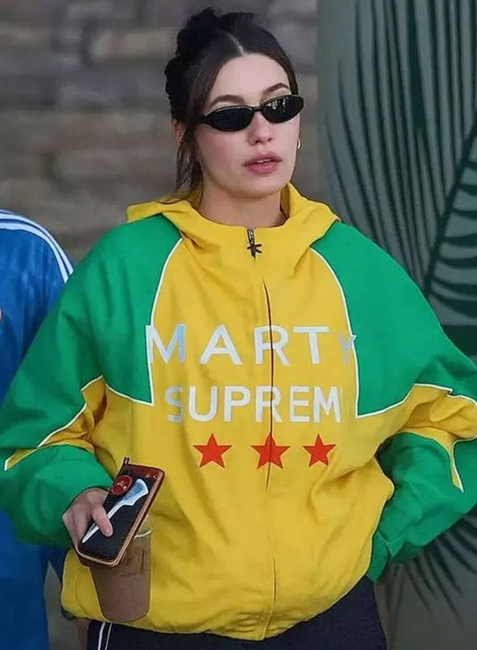 Hailey Bieber Marty Supreme Jacket