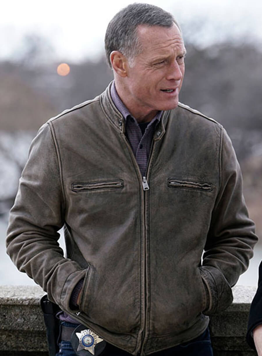 Hank Voight Chicago P.D. Brown Leather Jacket