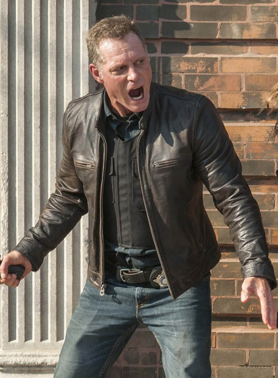 Hank Voight Chicago P.D. Brown Leather Jacket